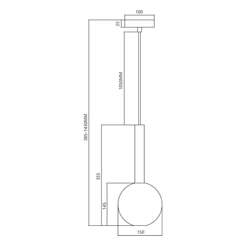 Lampa wisząca NIKO BLACK 1xG9 fi 150 Lampa wisząca NIKO BLACK 1xG9 fi 150