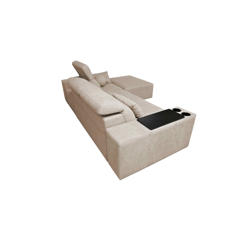 Milano I corner sofa with a sleeping function in Plecionka fabric, Verita 09 – elegance and functionality in one Milano I corner sofa with a sleeping function in Plecionka fabric, Verita 09 – elegance and functionality in one