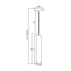 Lampa wisząca PAX GOLD 1xG9 Lampa wisząca PAX GOLD 1xG9