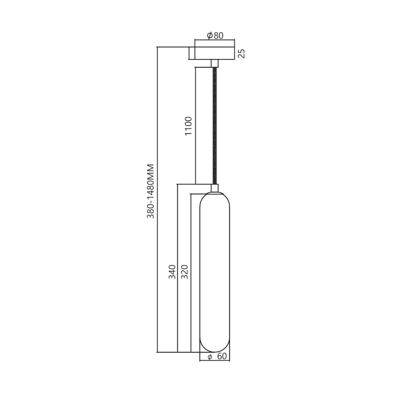 Lampa wisząca PAX GOLD 1xG9 Lampa wisząca PAX GOLD 1xG9