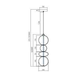 Lampa wisząca DAPHNE SMOKED 36W Lampa wisząca DAPHNE SMOKED 36W