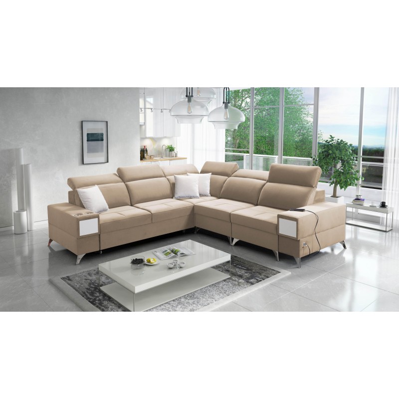 Ballagio XI Mix corner sofa with sleeping and relaxation function – Elegance and functionality in one Ballagio XI Mix corner sofa with sleeping and relaxation function – Elegance and functionality in one