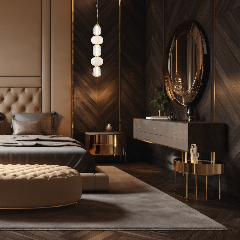 CARO GOLD 40W LED pendant lamp CARO GOLD 40W LED pendant lamp