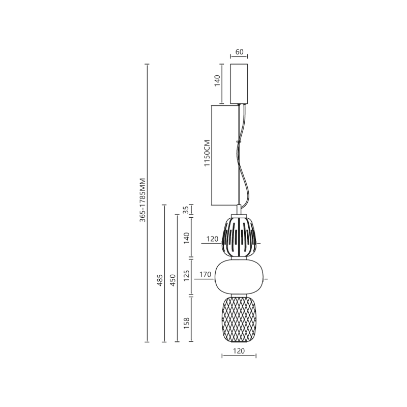 Lampa wisząca CARO SMOKED 28W LED Lampa wisząca CARO SMOKED 28W LED