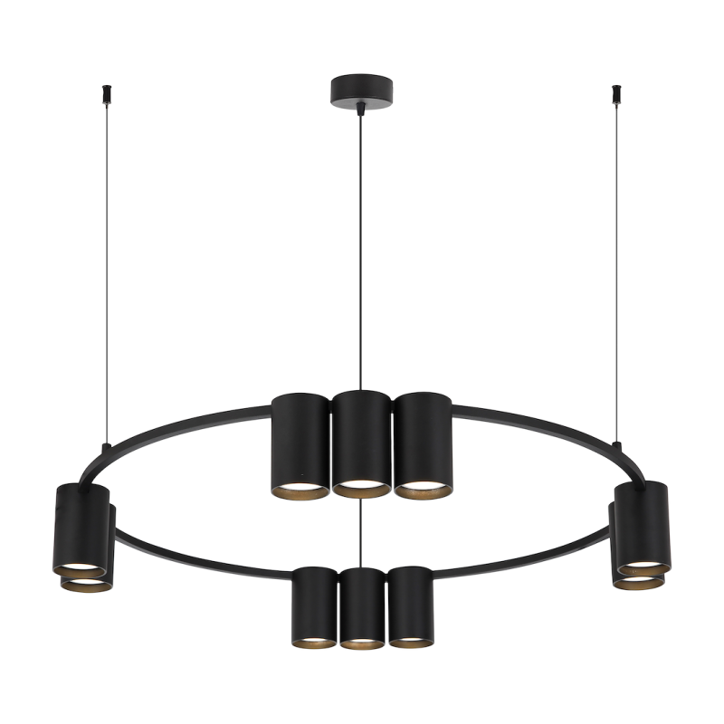 Lampa wisząca (koło) GENESIS BLACK 10xGU10 Lampa wisząca (koło) GENESIS BLACK 10xGU10