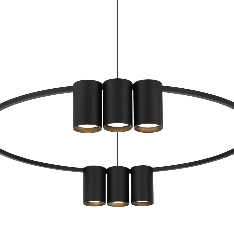 Lampa wisząca (koło) GENESIS BLACK 10xGU10 Lampa wisząca (koło) GENESIS BLACK 10xGU10