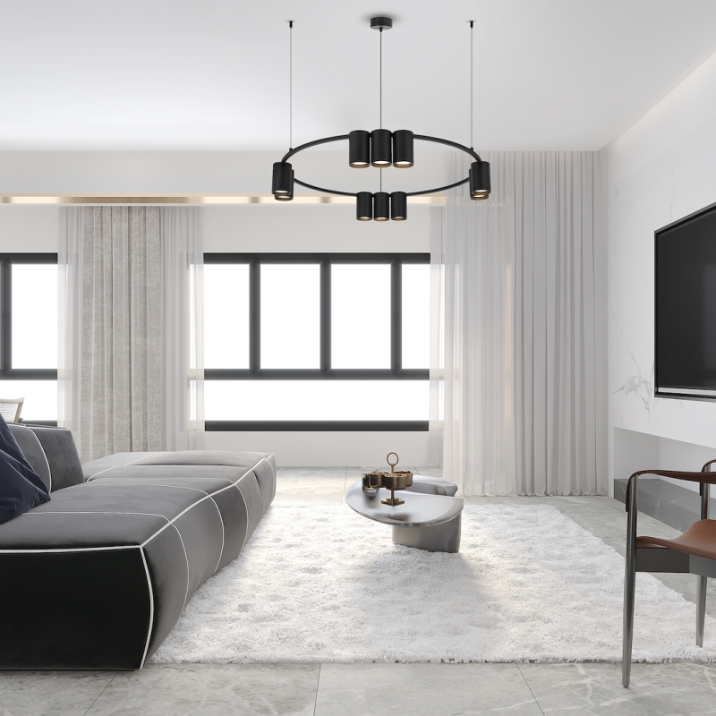 GENESIS BLACK Hanging Lamp (circle) 10xGU10 GENESIS BLACK Hanging Lamp (circle) 10xGU10