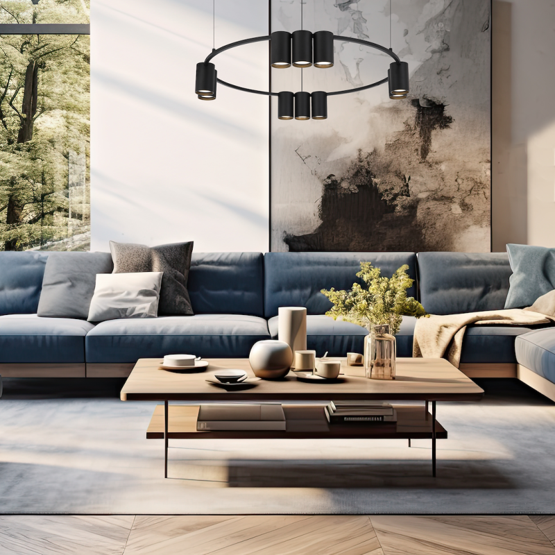 GENESIS BLACK Hanging Lamp (circle) 10xGU10 GENESIS BLACK Hanging Lamp (circle) 10xGU10