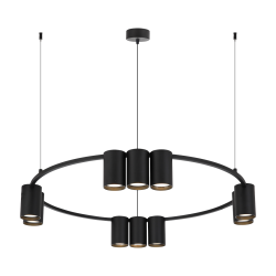Lampa wisząca (koło) GENESIS BLACK 10xGU10 Lampa wisząca (koło) GENESIS BLACK 10xGU10