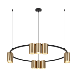 Lampa wisząca (koło) GENESIS BLACK GOLD 10xGU10