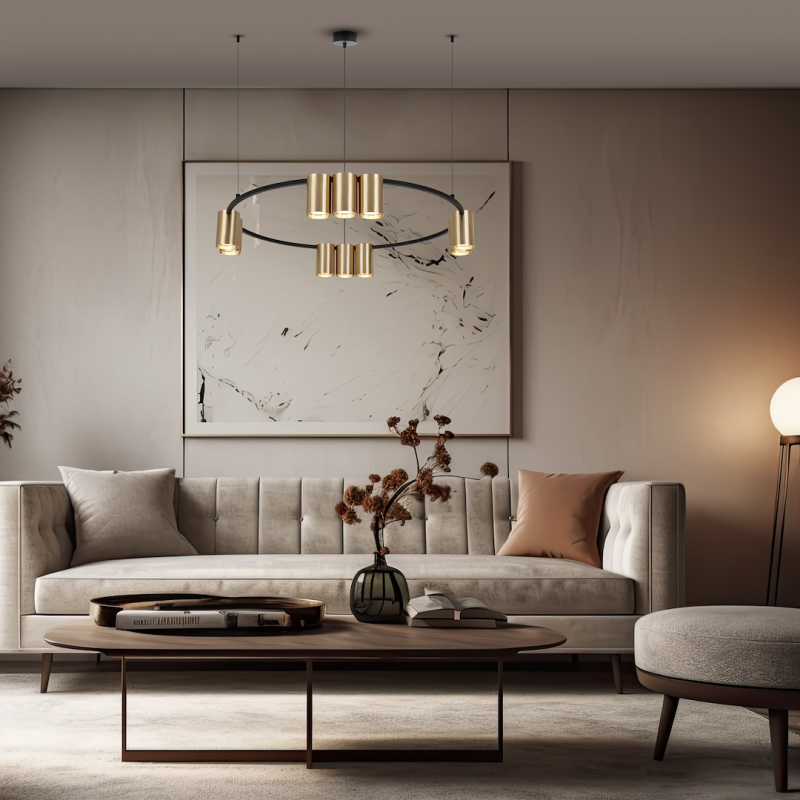 Hanging lamp (circle) GENESIS BLACK GOLD 10xGU10 Hanging lamp (circle) GENESIS BLACK GOLD 10xGU10
