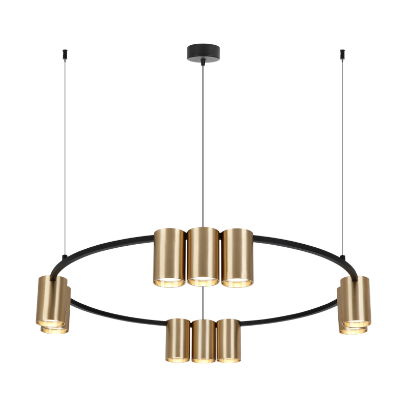 Lampa wisząca (koło) GENESIS BLACK GOLD 10xGU10 Lampa wisząca (koło) GENESIS BLACK GOLD 10xGU10