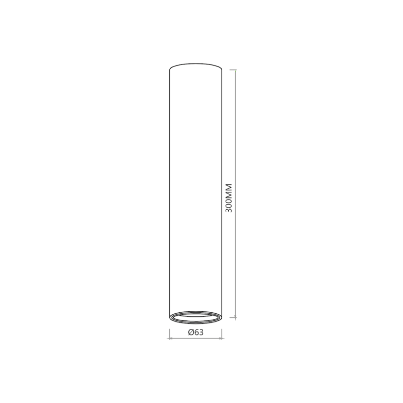 GENESIS SPOT BLACK 1xGU10 30cm GENESIS SPOT BLACK 1xGU10 30cm