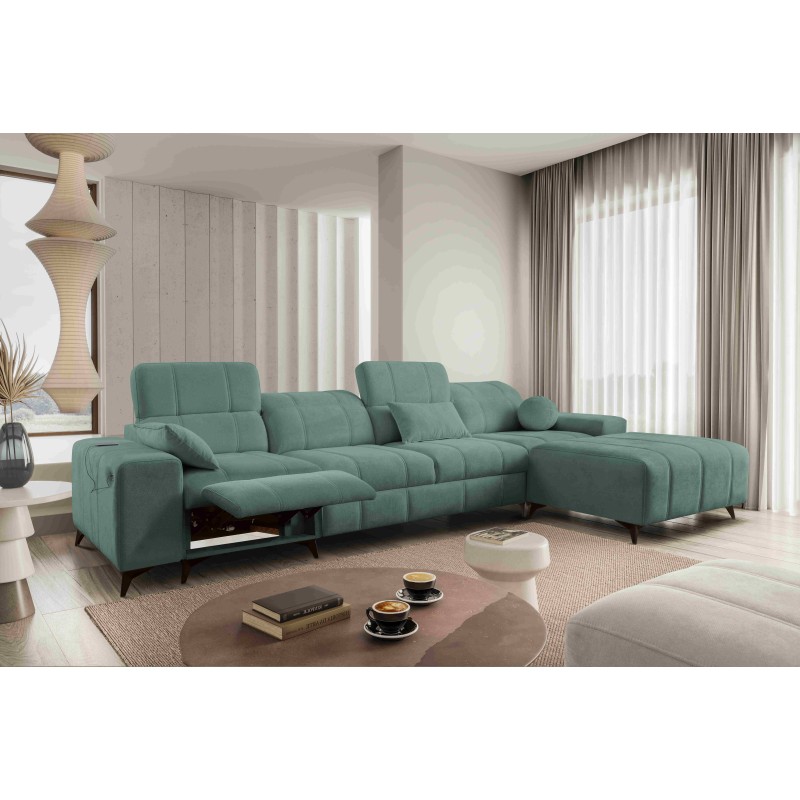 Ballagio XII Mix Corner Sofa with Sleeping and Relaxation Function - Woven Fabric, Spring 1116