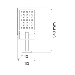 Lampa Solarna Adik 500LM 6500K IP44 Lampa Solarna Adik 500LM 6500K IP44