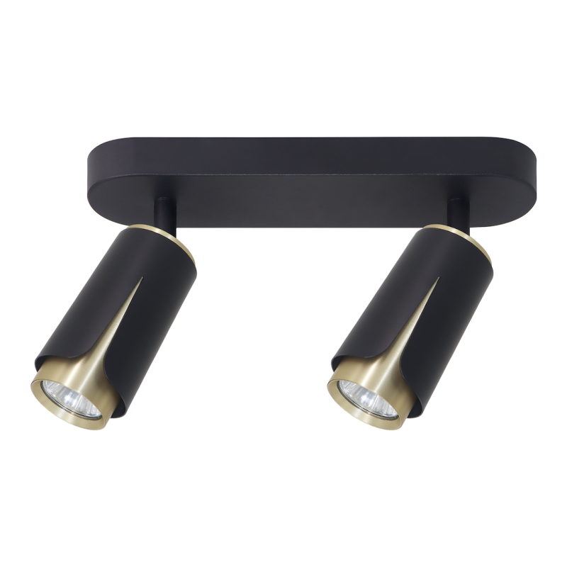 FLOWER BLACK GOLD SPOT 2xGU10 FLOWER BLACK GOLD SPOT 2xGU10