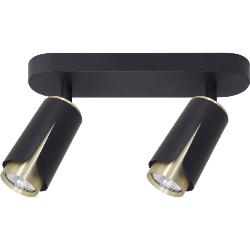 FLOWER BLACK GOLD SPOT 2xGU10 FLOWER BLACK GOLD SPOT 2xGU10