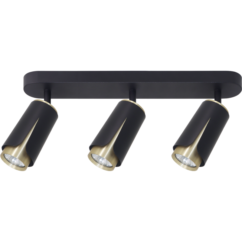 FLOWER BLACK GOLD SPOT 3xGU10 FLOWER BLACK GOLD SPOT 3xGU10