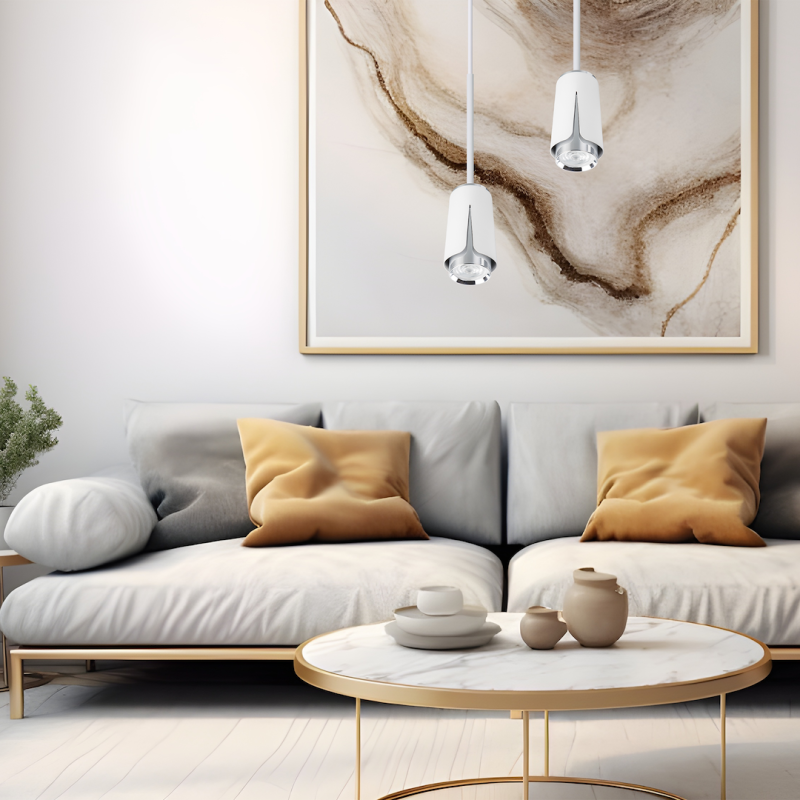 Flower Chrome Lampa Wisząca 1xGU10 Biały Flower Chrome Lampa Wisząca 1xGU10 Biały