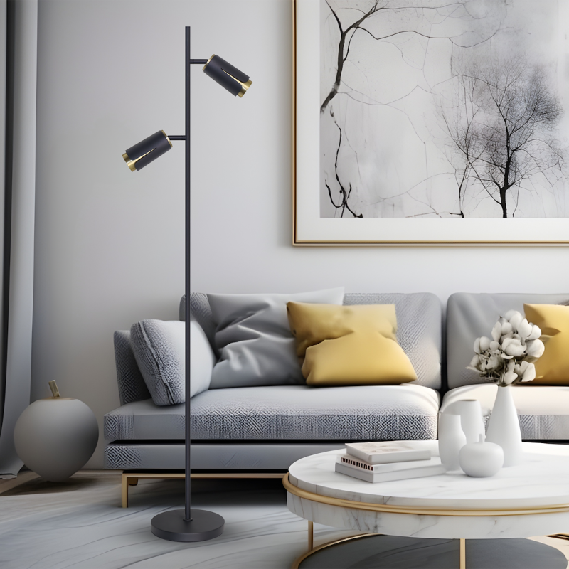 FLOWER BLACK GOLD FLOOR LAMP 2xGU10 FLOWER BLACK GOLD FLOOR LAMP 2xGU10