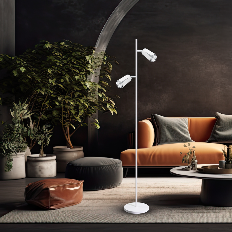 Flower Chrome Lampa Podłogowa 2xGU10 Biały Flower Chrome Lampa Podłogowa 2xGU10 Biały