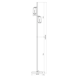 Flower Chrome Floor Lamp 2xGU10 White Flower Chrome Floor Lamp 2xGU10 White