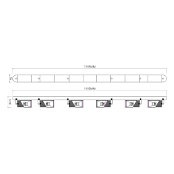 NEO WHITE CHROME SPOT 6xGU10 NEO WHITE CHROME SPOT 6xGU10