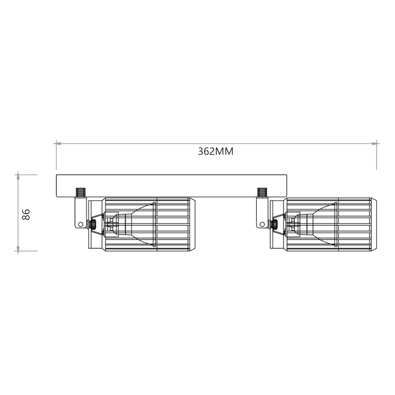 VERTICAL BLACK SPOT 2xGU10 VERTICAL BLACK SPOT 2xGU10