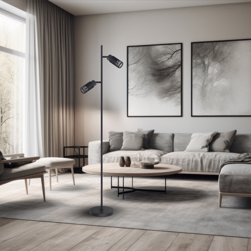 VERTICAL BLACK FLOOR LAMP 1xGU10 VERTICAL BLACK FLOOR LAMP 1xGU10