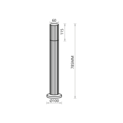 VERTICAL BLACK LAMPA OGRODOWA 1xGU10 IP44 VERTICAL BLACK LAMPA OGRODOWA 1xGU10 IP44