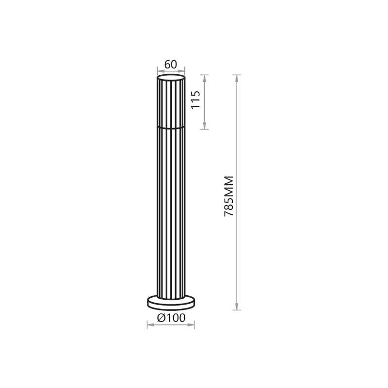 VERTICAL BLACK LAMPA OGRODOWA 1xGU10 IP44 VERTICAL BLACK LAMPA OGRODOWA 1xGU10 IP44