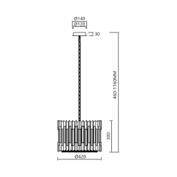 Żyrandol RITZ CHROME 7xE14 Żyrandol RITZ CHROME 7xE14