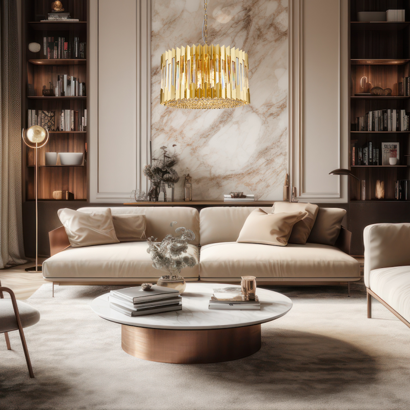 Żyrandol RITZ GOLD 12xE14 Żyrandol RITZ GOLD 12xE14