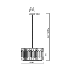 RITZ GOLD Chandelier 12xE14 RITZ GOLD Chandelier 12xE14