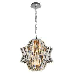 CROWN CHROME Chandelier 4xE14