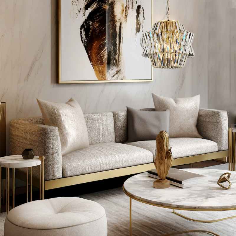 CROWN GOLD Chandelier 12xE14 CROWN GOLD Chandelier 12xE14