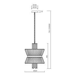 Żyrandol AURELIA CHROME 8xE14 Żyrandol AURELIA CHROME 8xE14