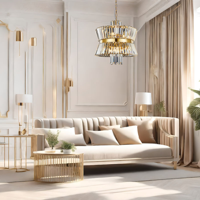 Żyrandol AURELIA GOLD 12xE14 Żyrandol AURELIA GOLD 12xE14