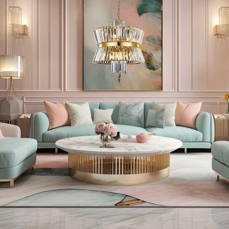 Żyrandol AURELIA GOLD 12xE14 Żyrandol AURELIA GOLD 12xE14