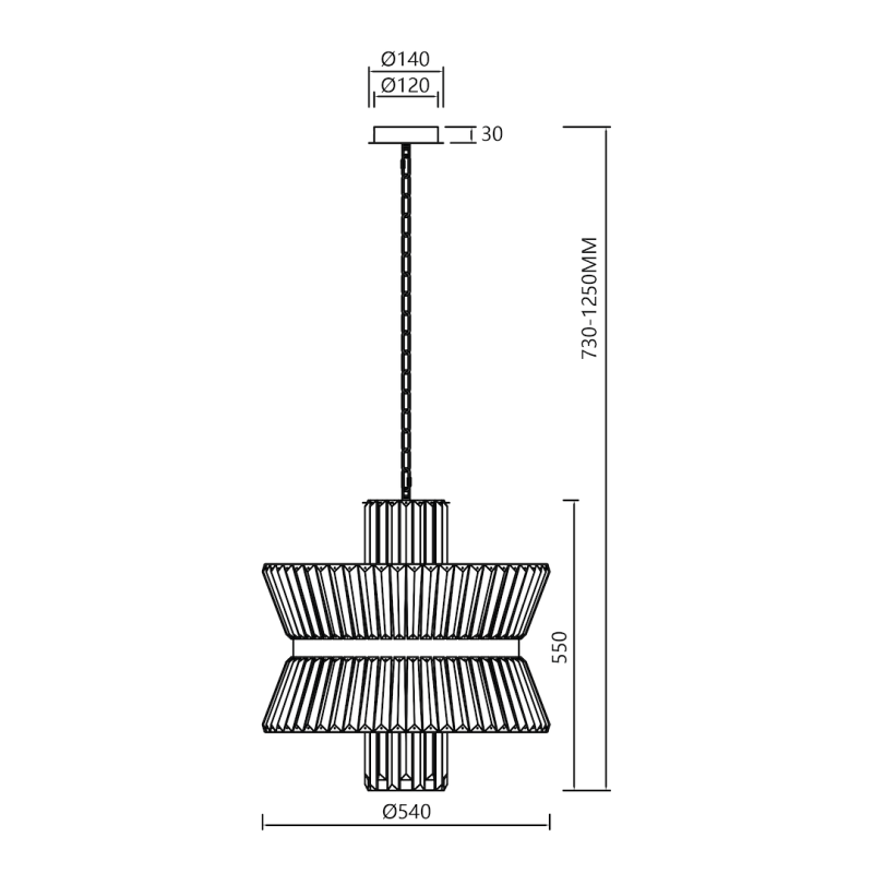 AURELIA CHROME Chandelier 12xE14 AURELIA CHROME Chandelier 12xE14