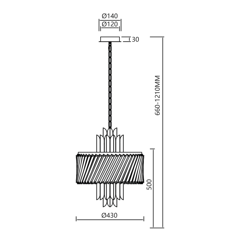 Chandelier MARGOT CHROME 6xE14 Chandelier MARGOT CHROME 6xE14