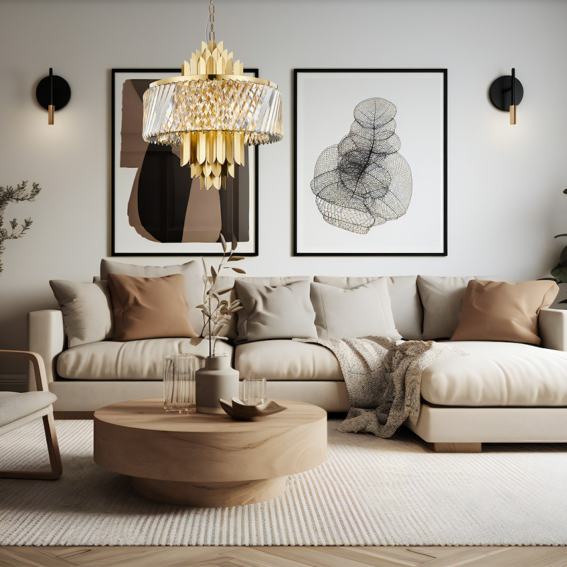 Żyrandol MARGOT GOLD 9xE14 Żyrandol MARGOT GOLD 9xE14