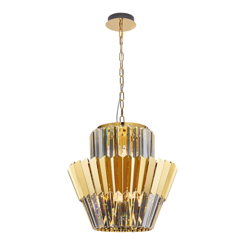 Żyrandol DONNA GOLD 9xE14 Żyrandol DONNA GOLD 9xE14