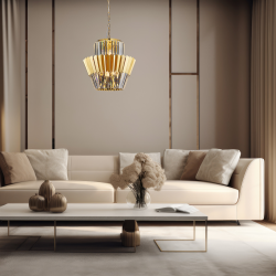Żyrandol DONNA GOLD 9xE14 Żyrandol DONNA GOLD 9xE14