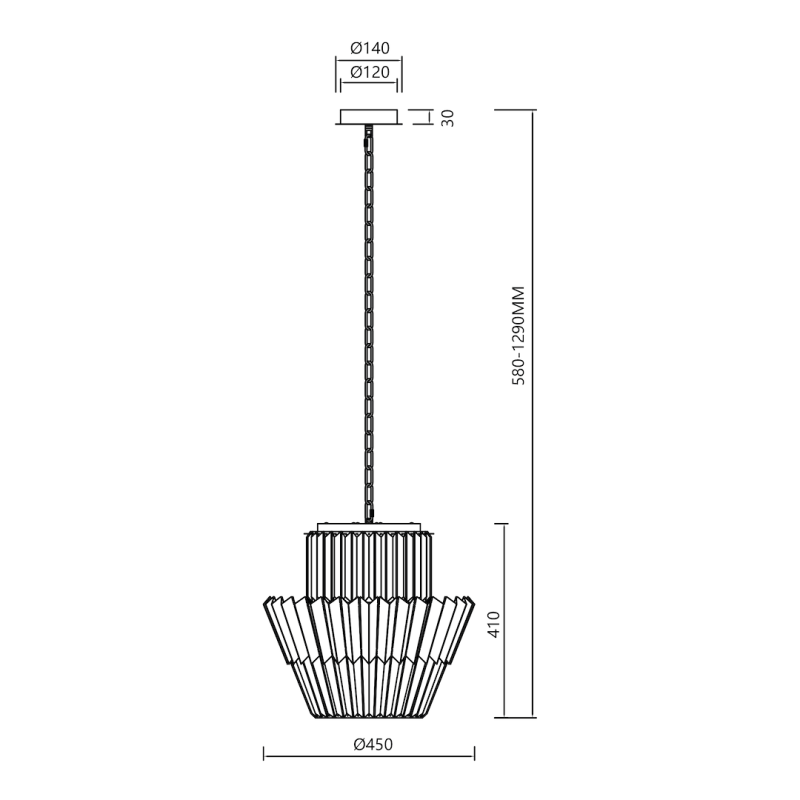 DONNA CHROME Chandelier 9xE14 DONNA CHROME Chandelier 9xE14