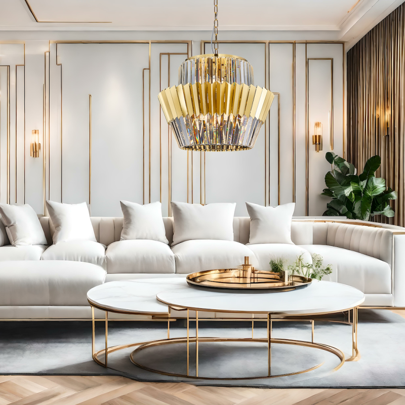 DONNA GOLD Chandelier 12xE14 DONNA GOLD Chandelier 12xE14
