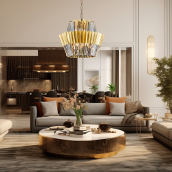 DONNA GOLD Chandelier 12xE14 DONNA GOLD Chandelier 12xE14