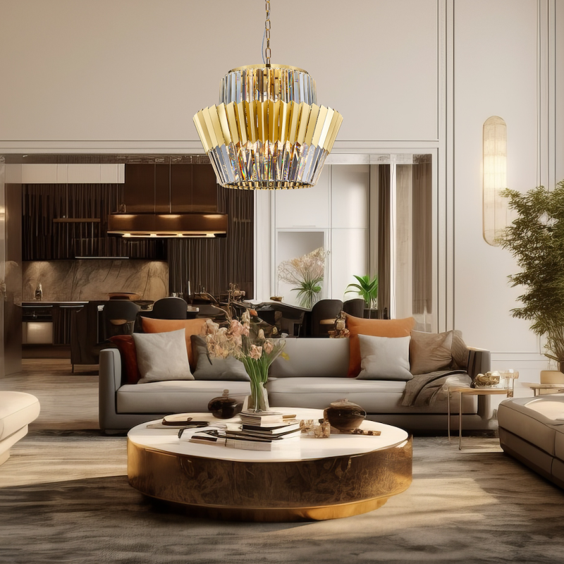 DONNA GOLD Chandelier 12xE14 DONNA GOLD Chandelier 12xE14