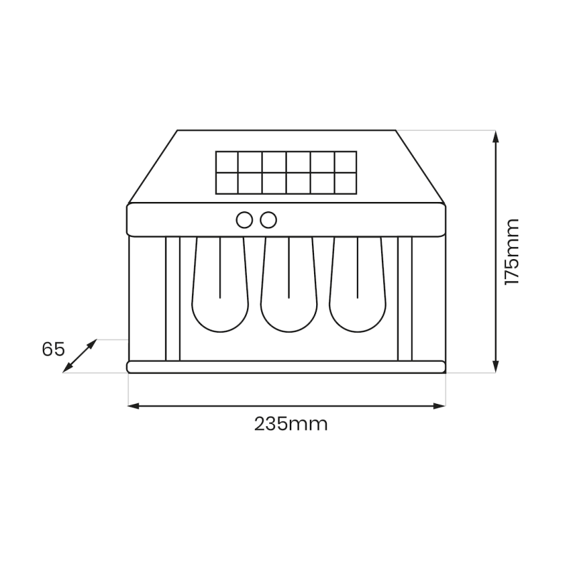 Solar Wall Light Filo Triple 3000K Solar Wall Light Filo Triple 3000K