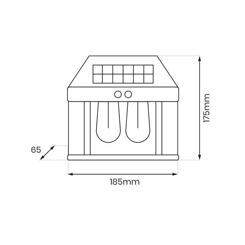Filo Double Solar Wall Light 3000K Filo Double Solar Wall Light 3000K